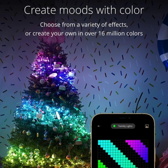 Twinkly RGB Multicolor App Controlled Smart Decorations 250 LED Light String - Picture 4 of 5